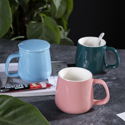 Copo de água feito sob encomenda do logotipo 400ml da caneca de café cerâmica minimalista nórdica