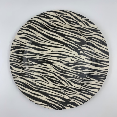 Placa de fibra de bambu com estampa de zebra