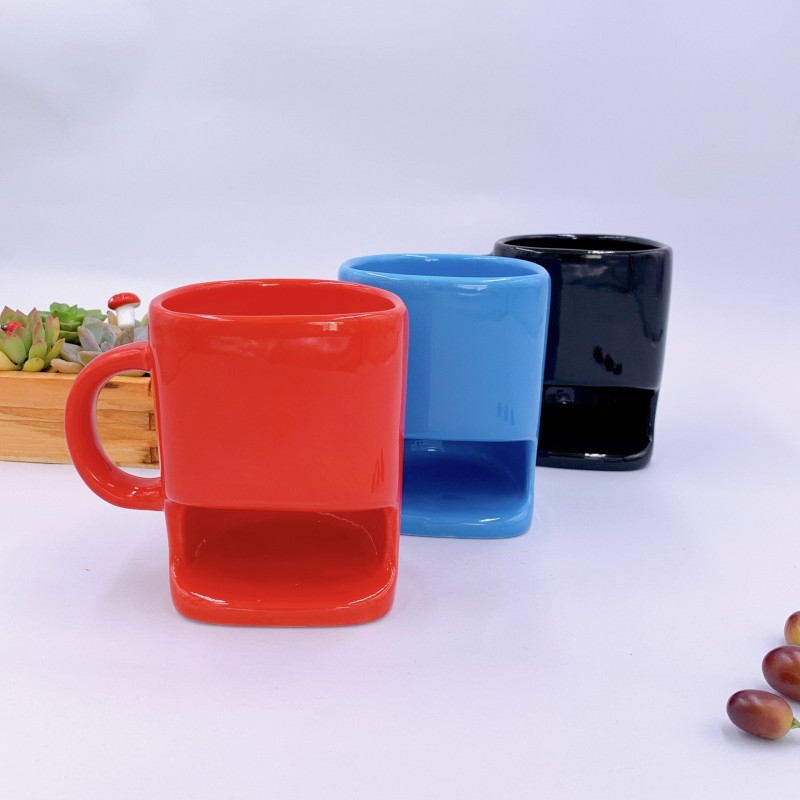 Caneca de Bolso de Biscoito de Cerâmica