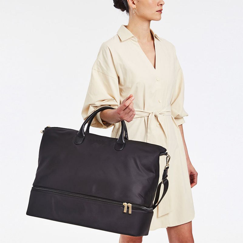 Bolsa de viagem expansível com compartimento para sapatos