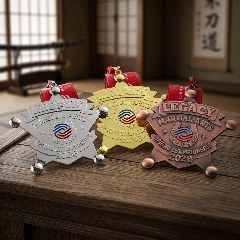Medalhas esportivas recortadas personalizadas Medalhas esportivas recortadas personalizadas