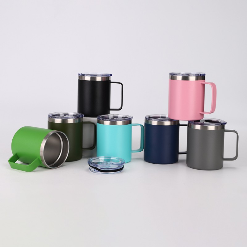 Caneca com alça isolada de aço inoxidável com logotipo personalizado Caneca com alça isolada de aço inoxidável com logotipo personalizado