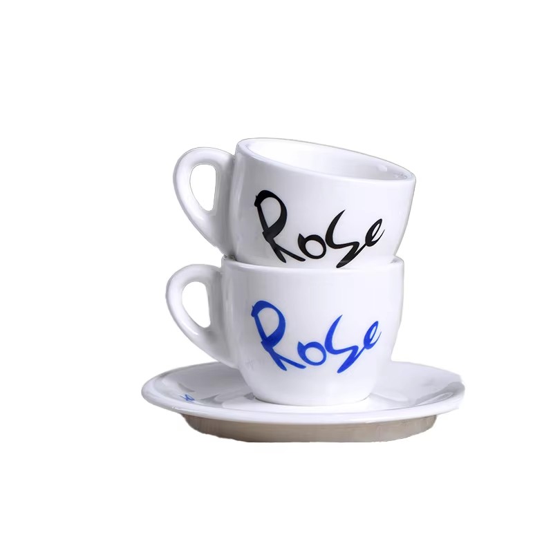 Pires de xícara de café expresso de porcelana impressa para presente de café