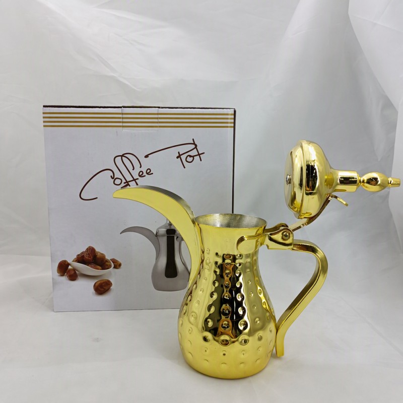 Servidor de chá e café árabe de aço inoxidável Dallah Pot Médio Oriente