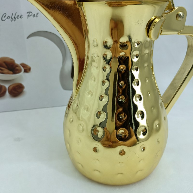 Servidor de chá e café árabe de aço inoxidável Dallah Pot Médio Oriente