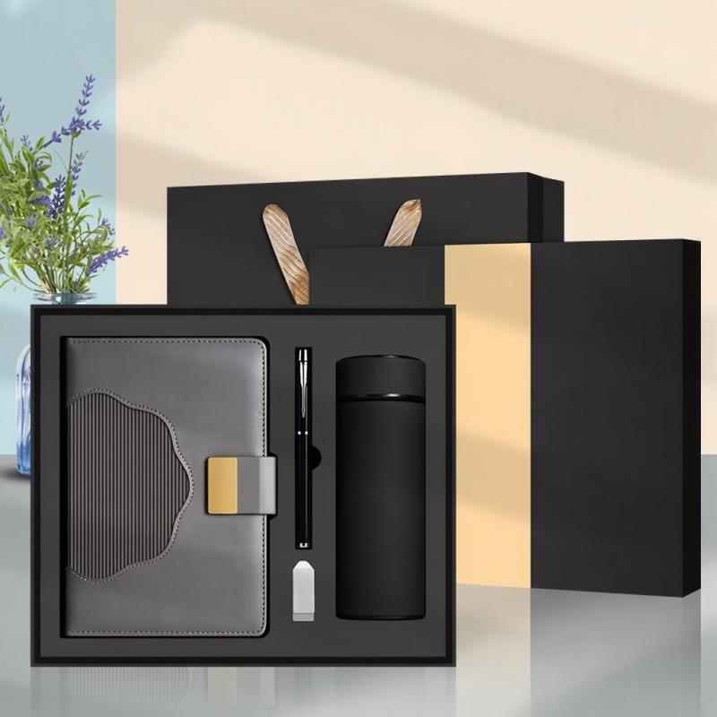 Conjunto de presentes corporativos personalizados Caneta térmica U Disk Caixa de presente