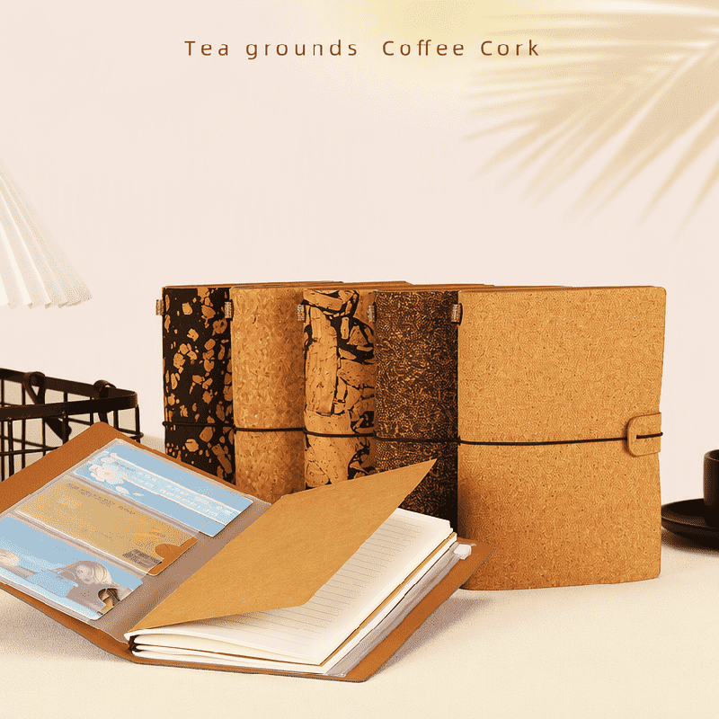 Caderno de viajantes à terra de chá e café de cortiça ecológico