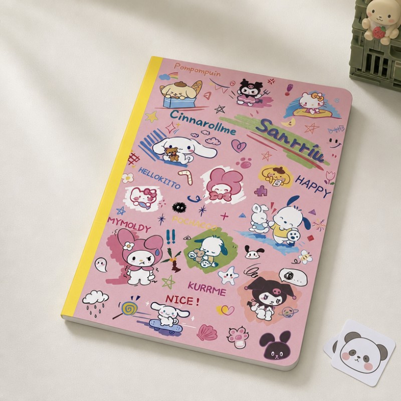 Caderno de diário de capa dura A5 de graffiti bonito dos desenhos animados Caderno de diário de capa dura A5 de graffiti bonito dos desenhos animados