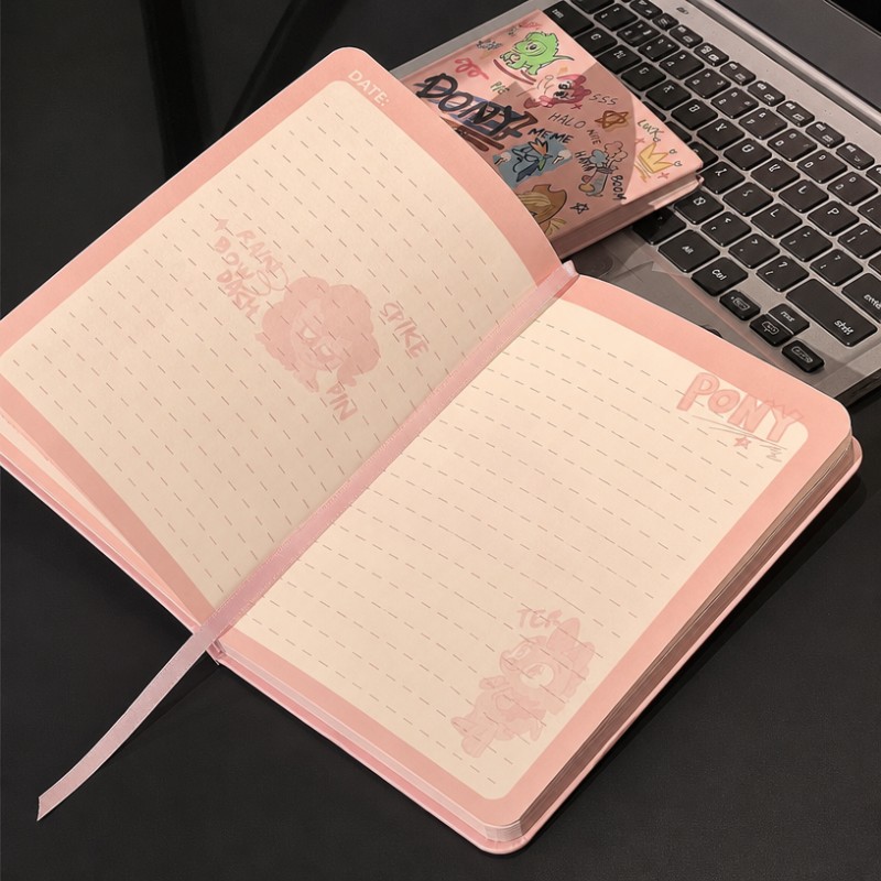 Caderno de diário de capa dura A5 de graffiti bonito dos desenhos animados
