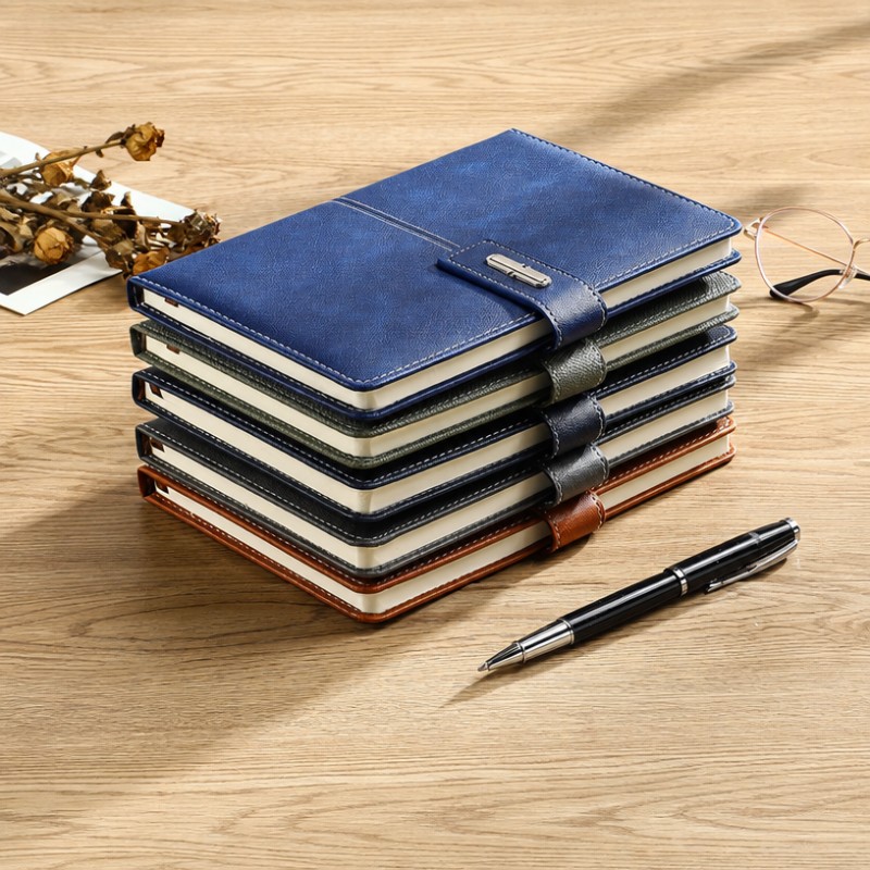 Caderno personalizado do diário da capa dura do couro do plutônio da curvatura do metal Caderno personalizado do diário da capa dura do couro do plutônio da curvatura do metal