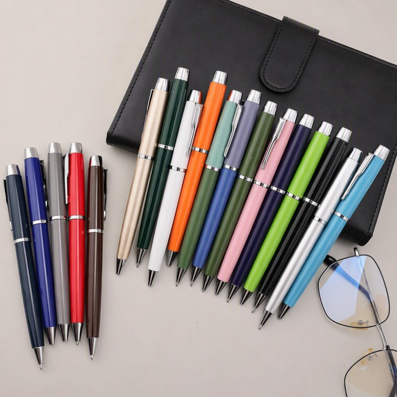 Caneta esferográfica de metal com logotipo personalizado Caneta para presente de escritório comercial