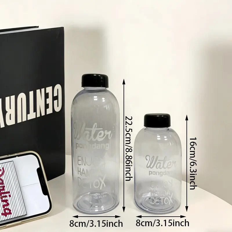 Garrafas de água plásticas reutilizáveis ​​transparentes