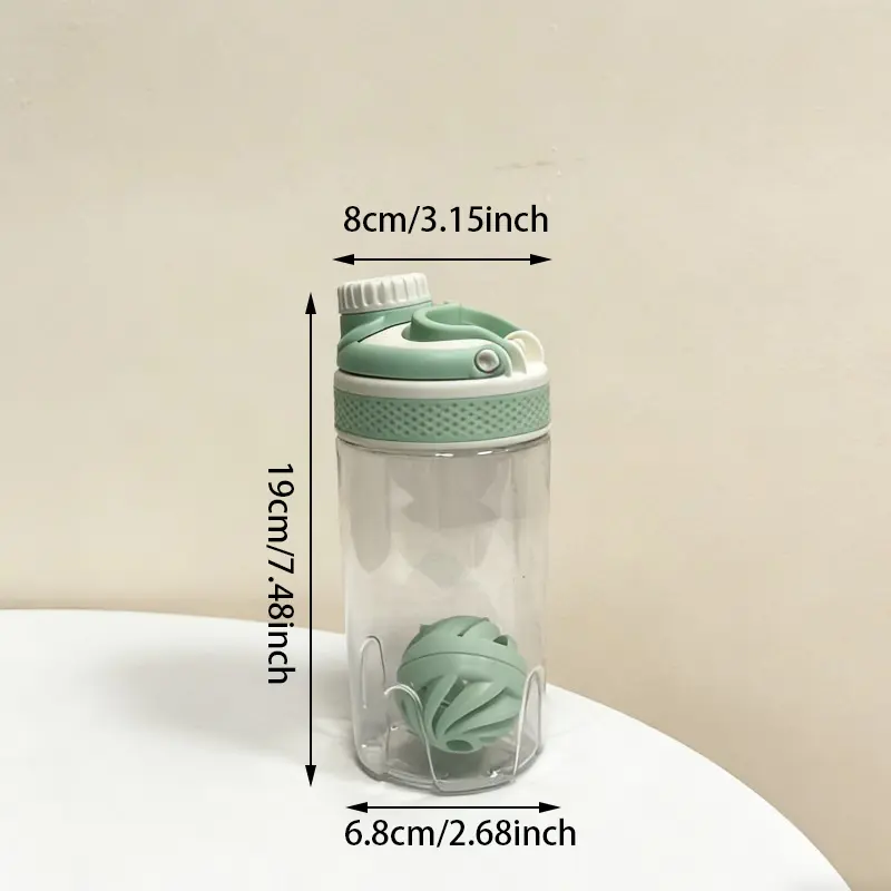 Copo Shaker de Proteína Agitador Espiral Transparente
