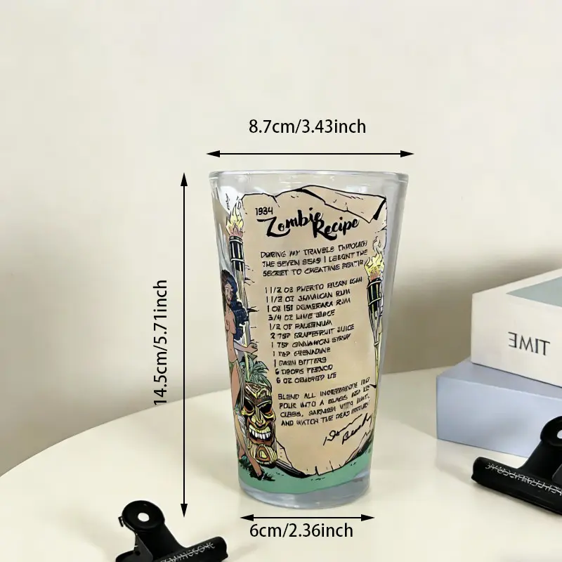 Óculos de cerveja com estampa de quadrinhos vintage zumbi
